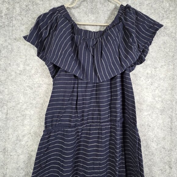 New York and Company Soho Women's Short Sleeve Full Length Dress Blue Size M - Picture 6 of 8